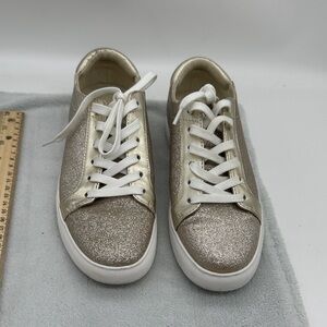 Kenneth Cole of New York Women’s Gold & Glitter Size 7.5 Sneakers